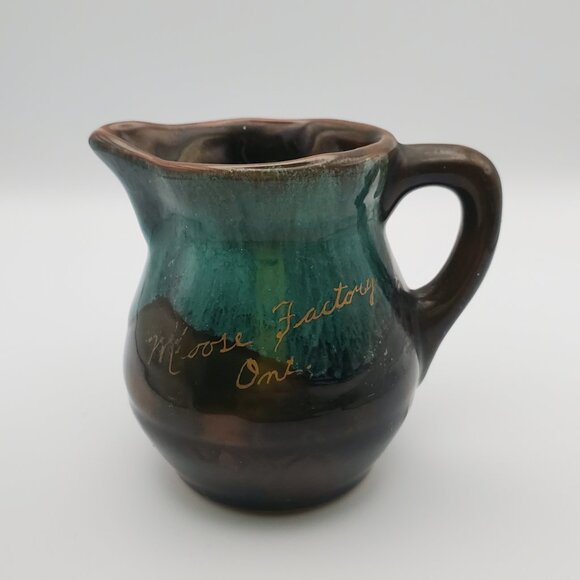 Blue Mountain Style Pottery Milk Server MOOSE FACTORY ONTARIO Marking Glazed - Picture 2 of 9